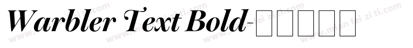 Warbler Text Bold字体转换